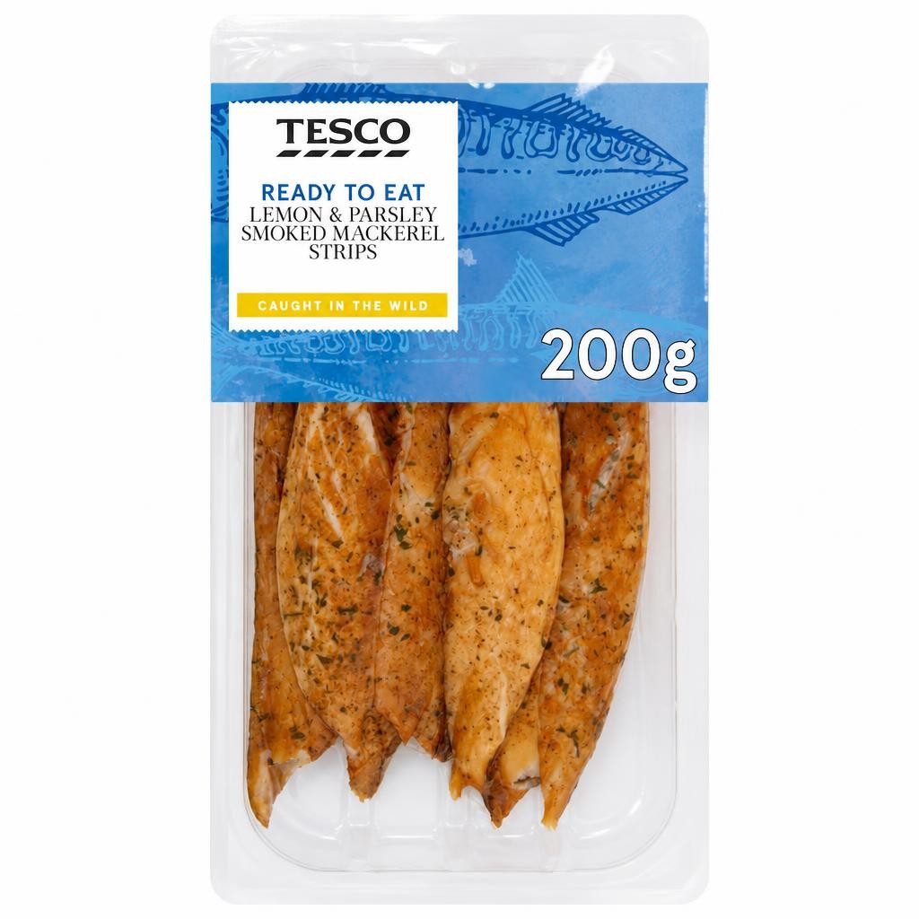 Tesco Lemon & Parsley Smoked Mackerel Strips 200G