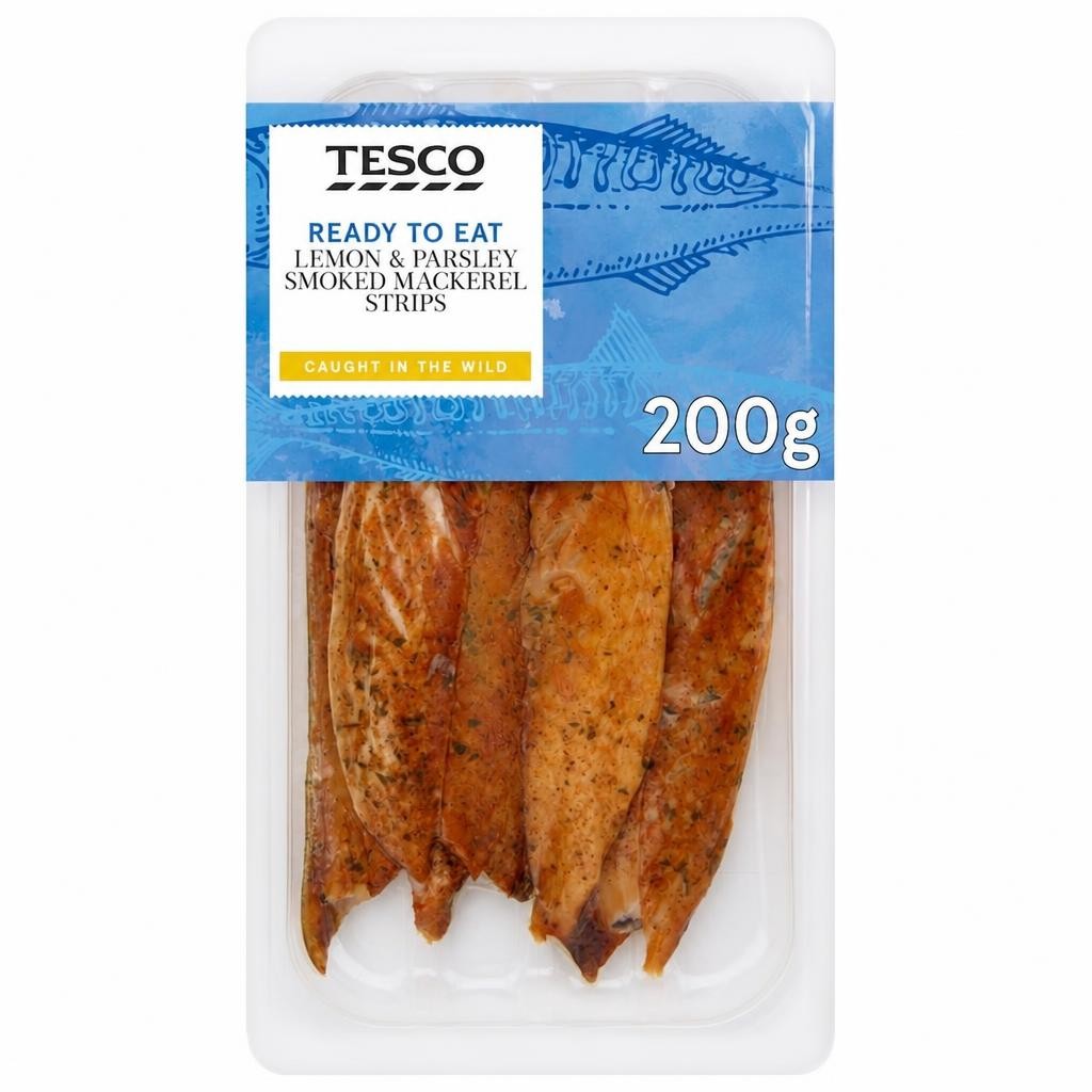 Tesco Lemon & Parsley Smoked Mackerel Strips 200G