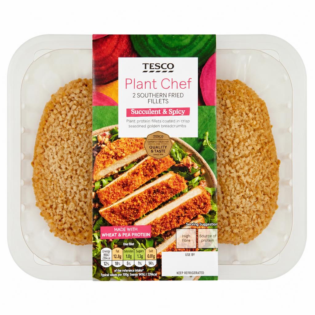 Tesco Plant Chef 2 Southern Fried Fillets 230G