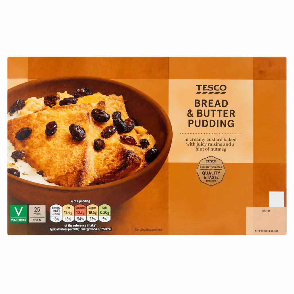 Tesco Bread & Butter Pudding 500G
