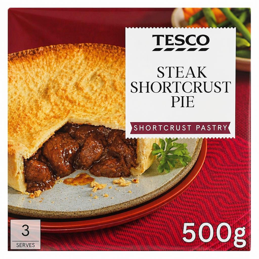 Tesco Steak Shortcrust Pie 500G