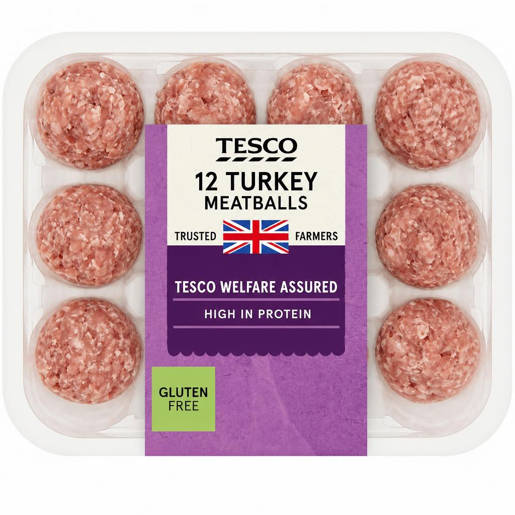 Tesco British Turkey Meatballs 12 Pack 336g