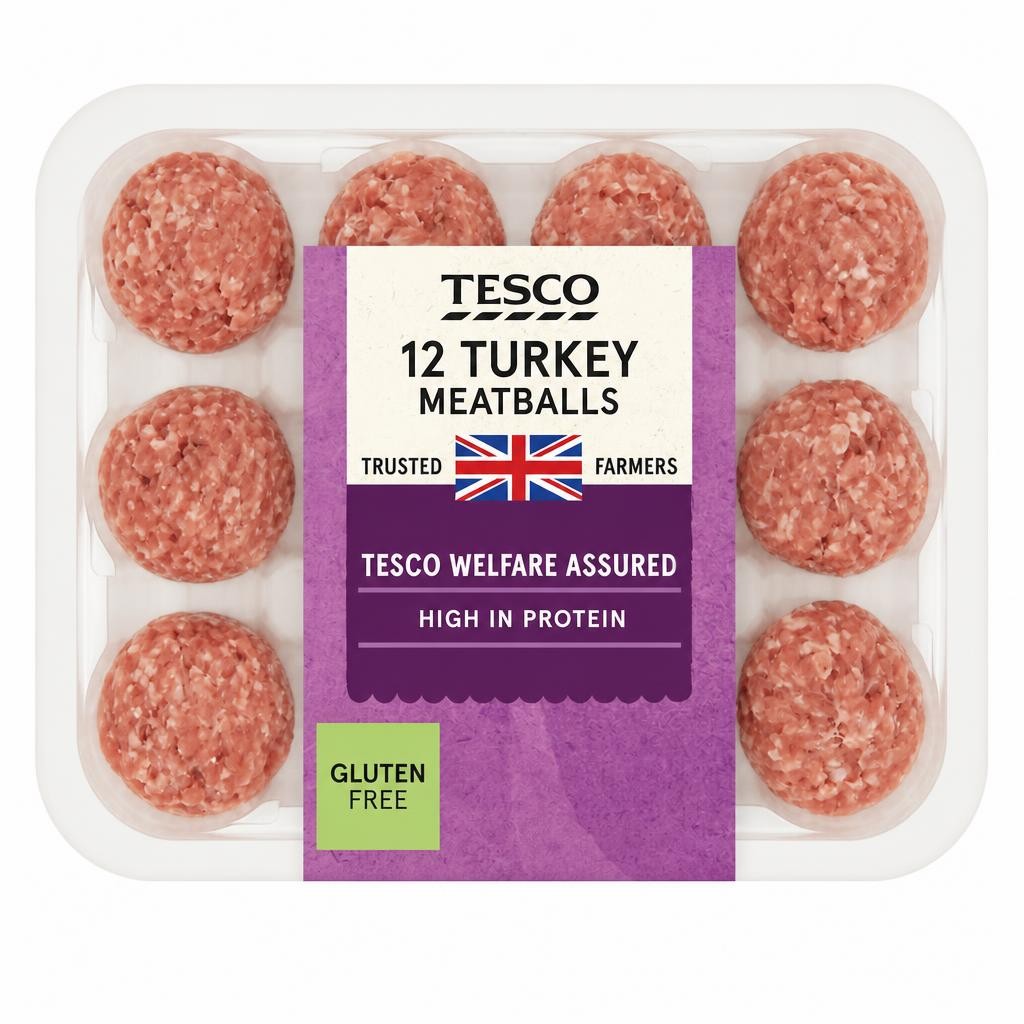 Tesco British Turkey Meatballs 12 Pack 336g