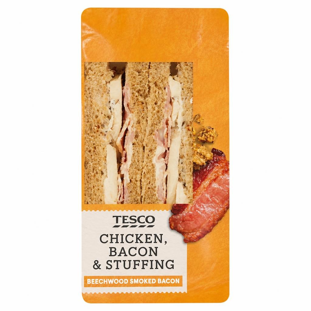 Tesco Chicken, Bacon & Stuffing Sandwich
