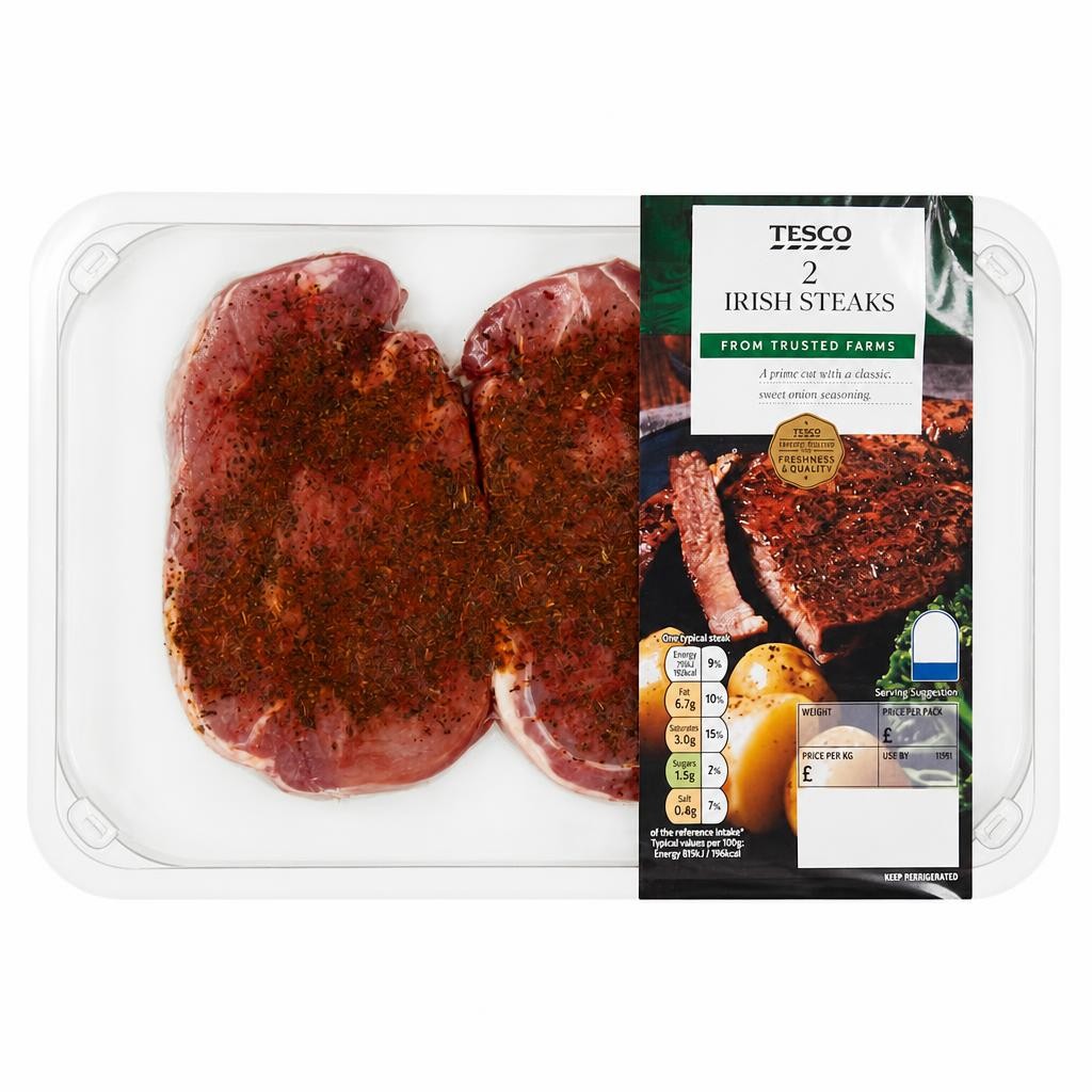 Tesco 2 Minted Lamb Steaks 250G