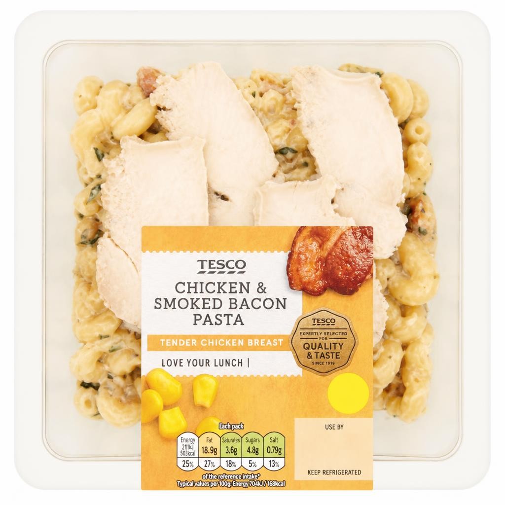 Tesco Chicken & Bacon Pasta 300G
