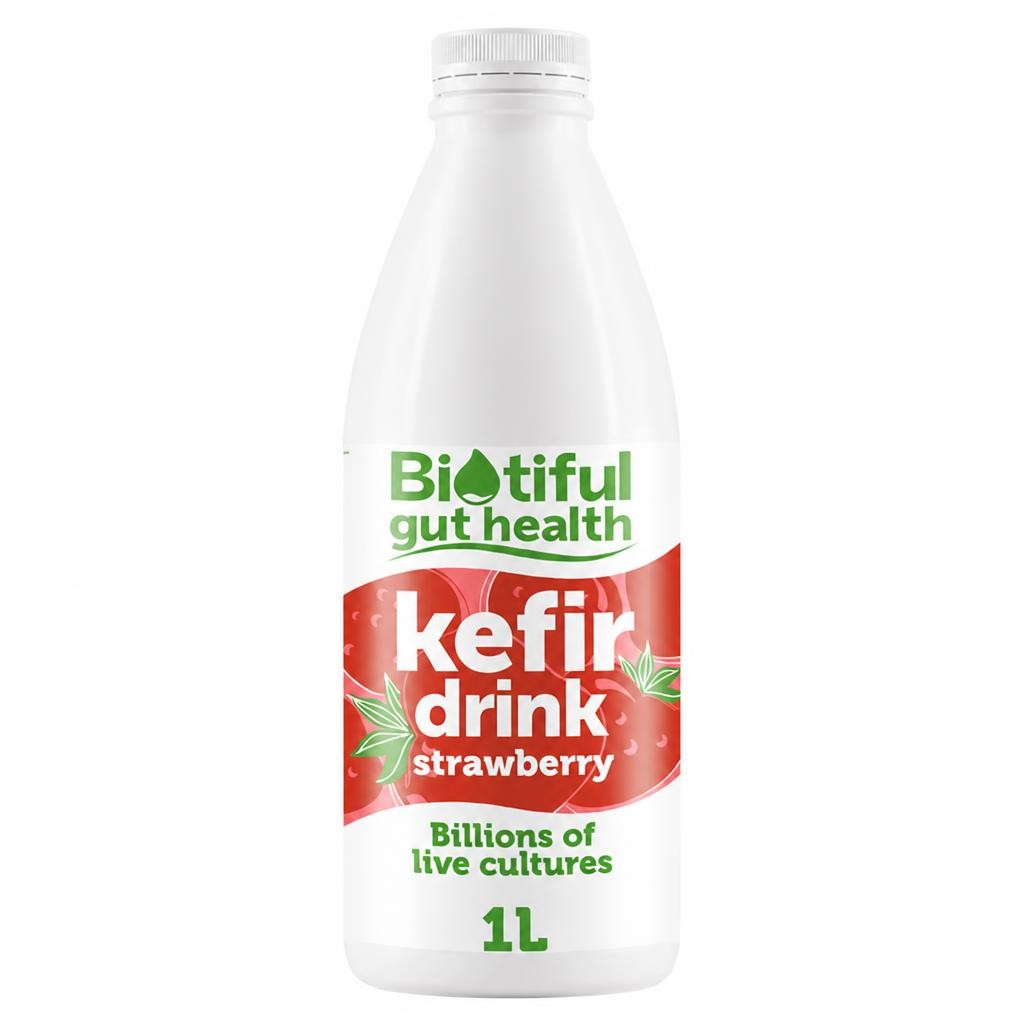 Biotiful Gut Health Kefir Milk Drink Strawberry 1 Litre