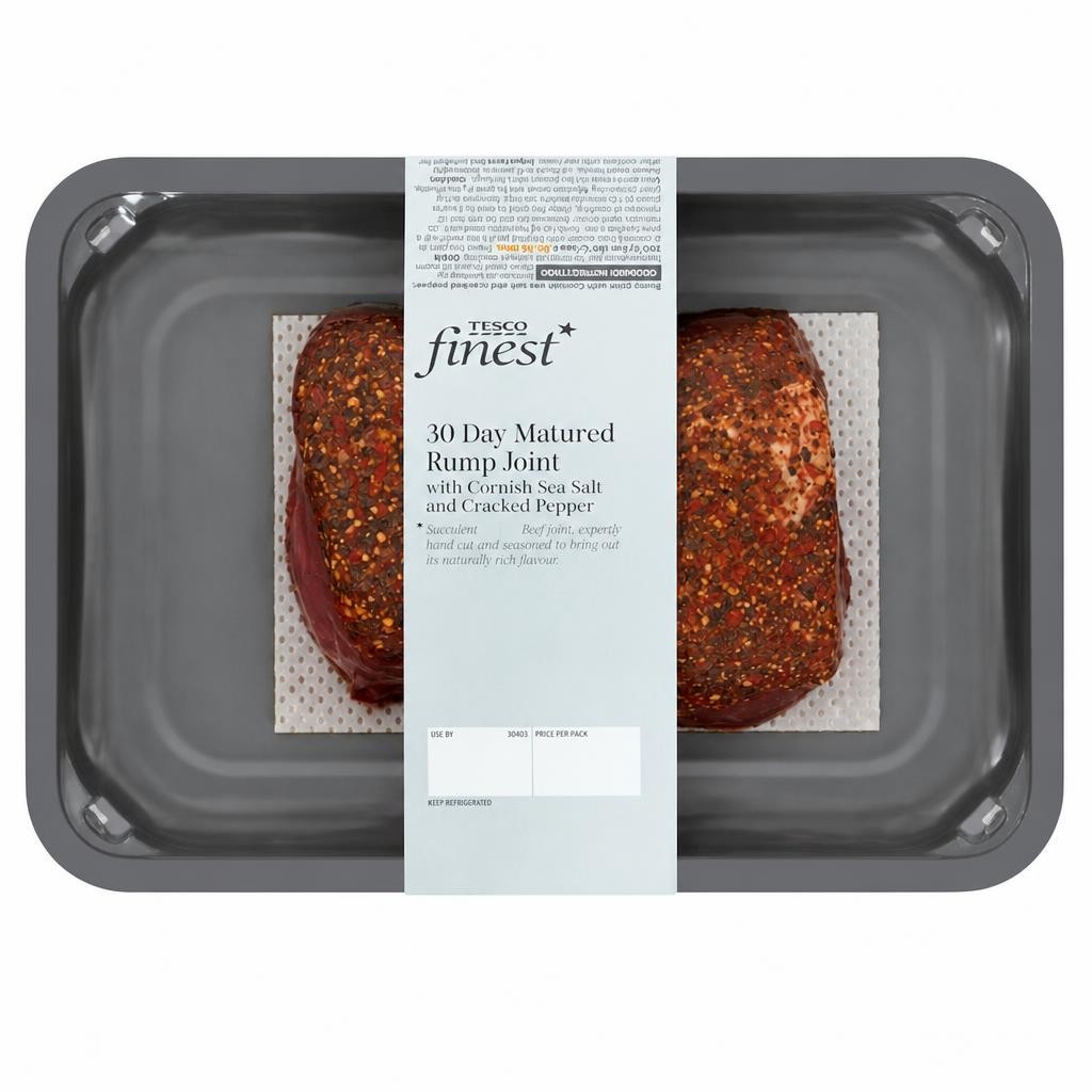 Tesco Finest Rump Joint Cornish Sea Salt & Pepper 500G