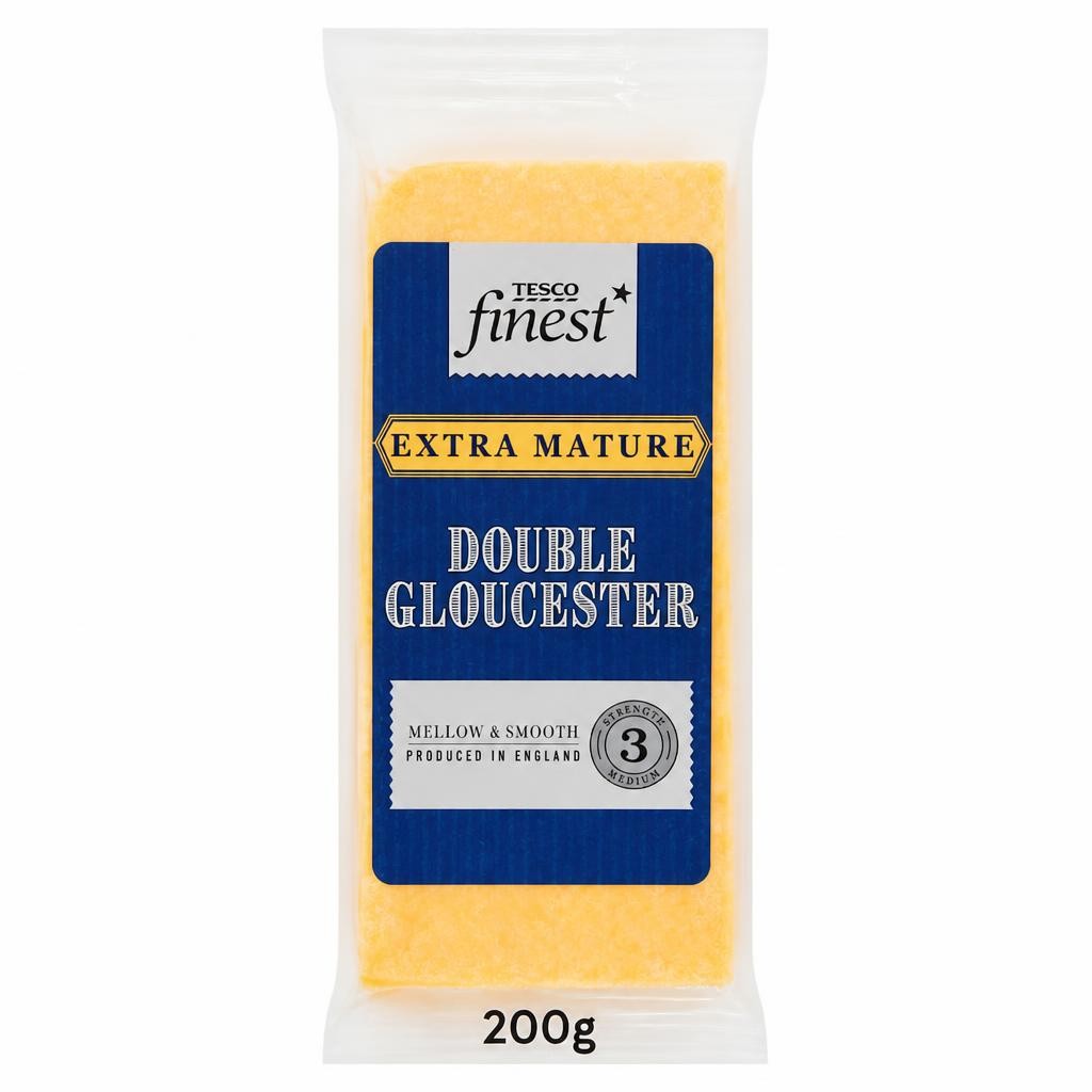 Tesco Finest Extra Mature Double Gloucester Cheese 200G