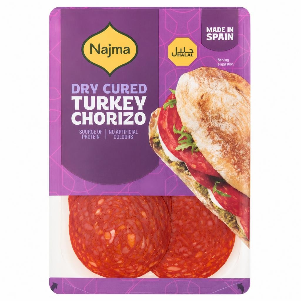 Najma Halal Turkey Chorizo Slice 80G