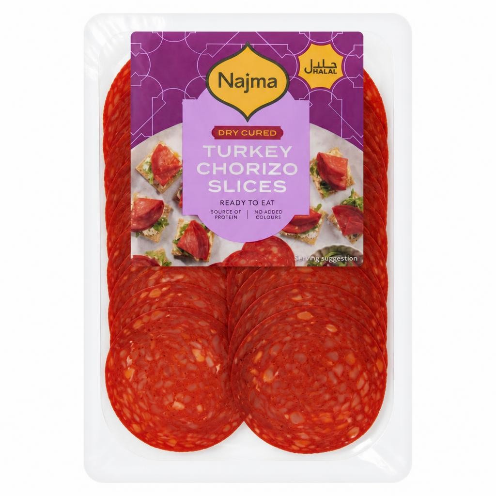 Najma Halal Turkey Chorizo Slice 80G