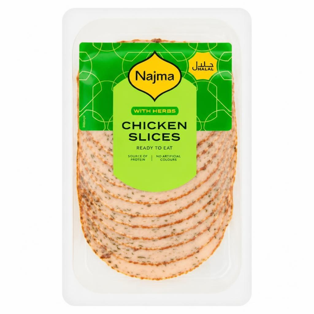 Najma Halal Chicken Slices With Herbs 150g