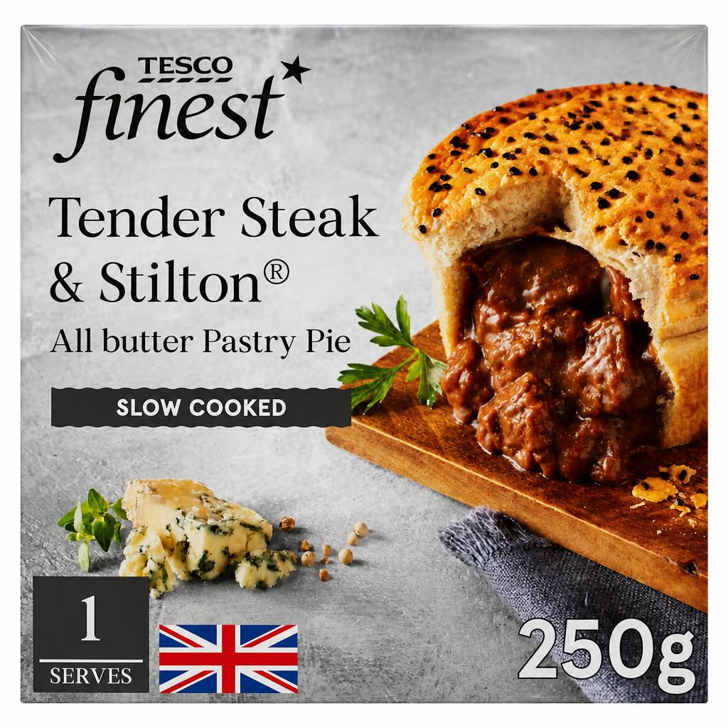 Tesco Finest Steak & Stilton Pie 250G
