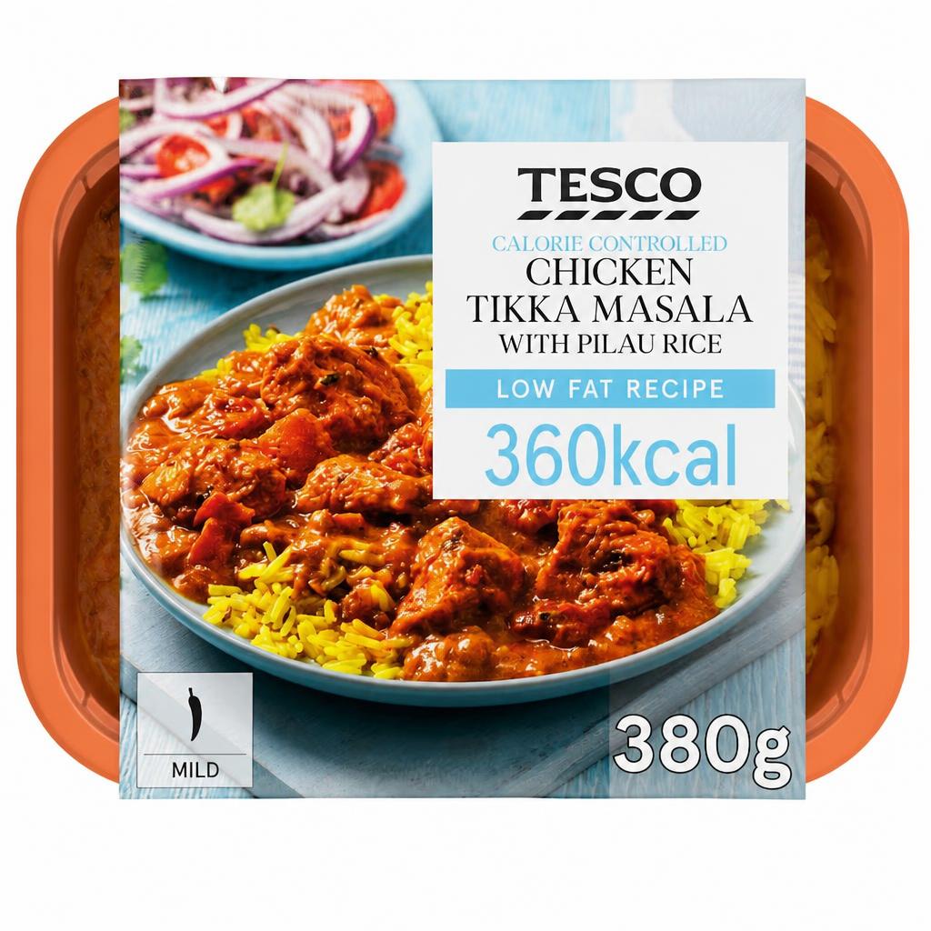 Tesco Calorie Controlled Chicken Tikka Masala & Pilau Rice 380G