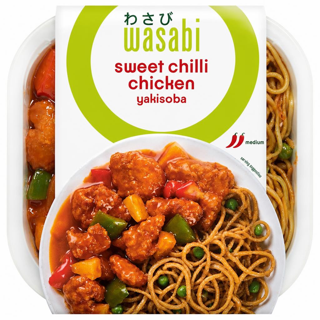 Wasabi Sweet Chilli Chicken Yakisoba Noodles 450G
