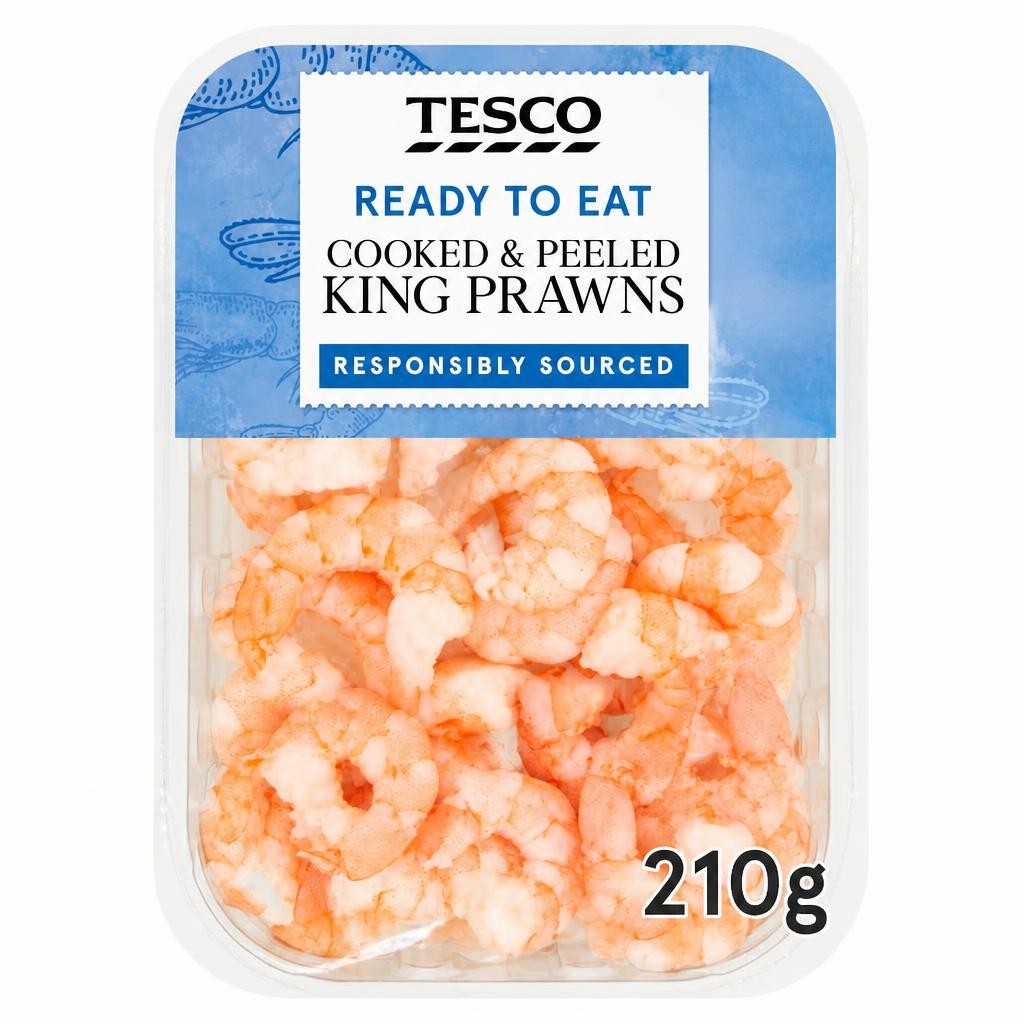 Tesco Cooked & Peeled King Prawns 210g