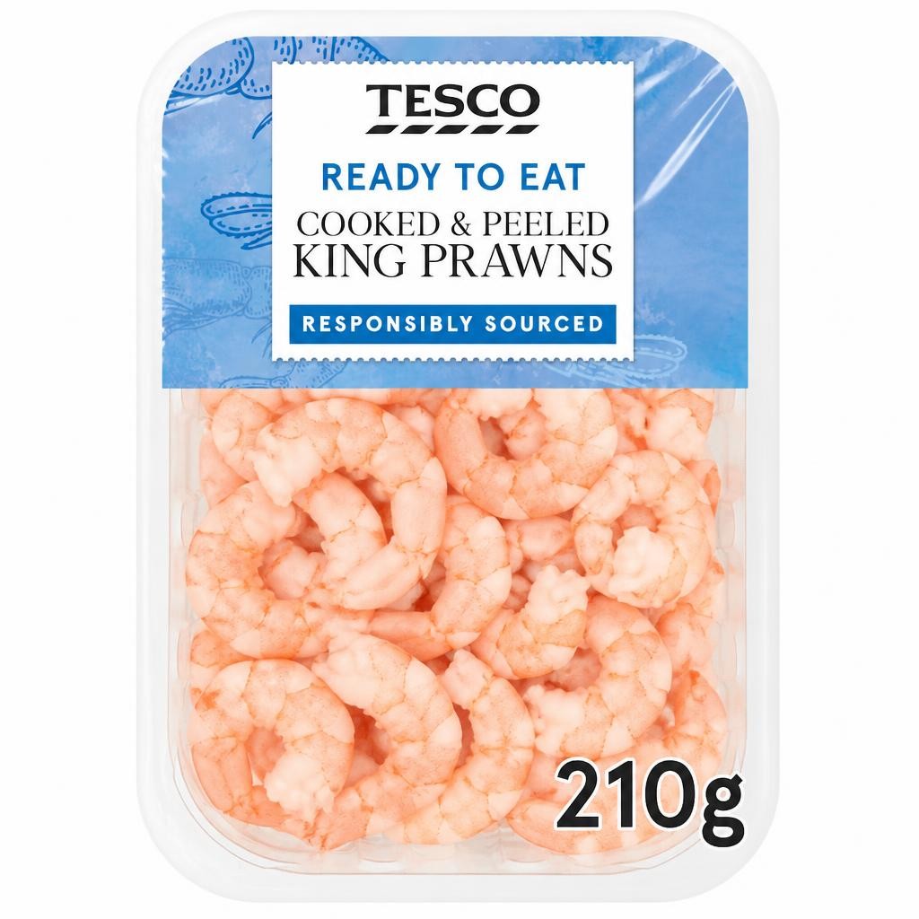 Tesco Cooked & Peeled King Prawns 210g