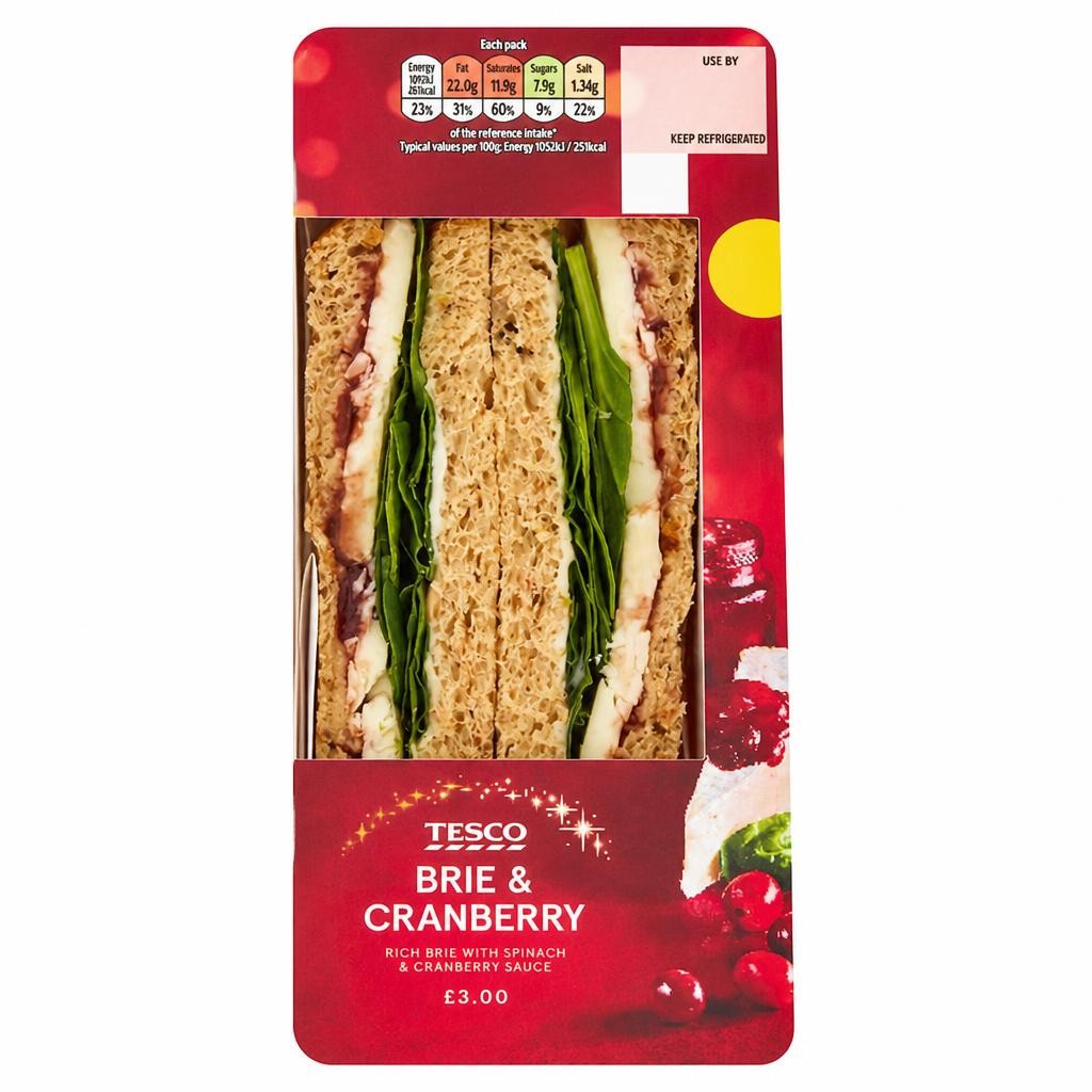 Tesco Brie & Cranberry Sandwich