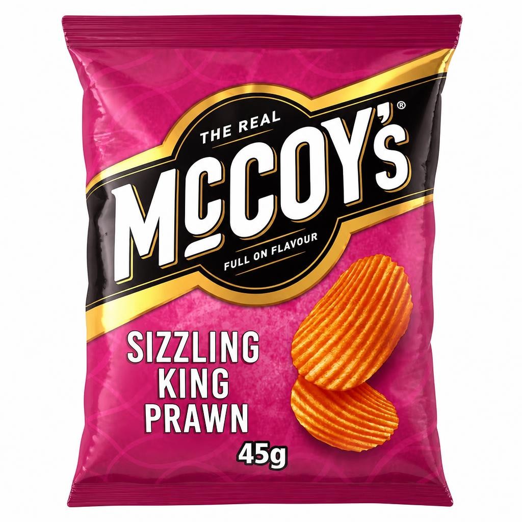 Mccoy's Sizzling King Prawn Grab Bag Crisps 45G