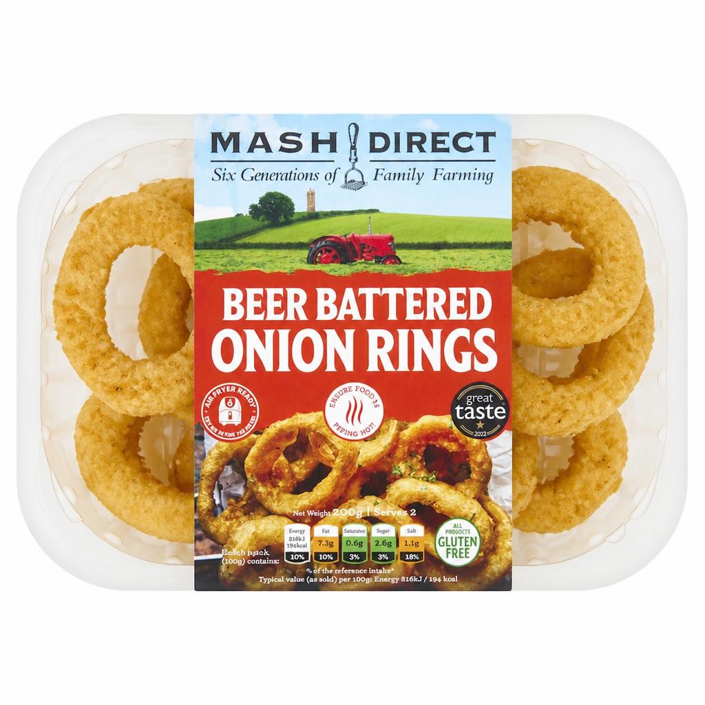 Mash Direct Beer Battered Onion Rings 200G