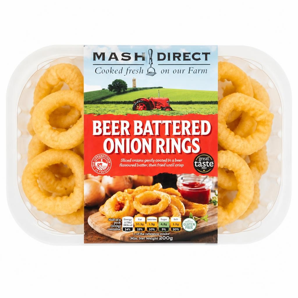 Mash Direct Beer Battered Onion Rings 200G