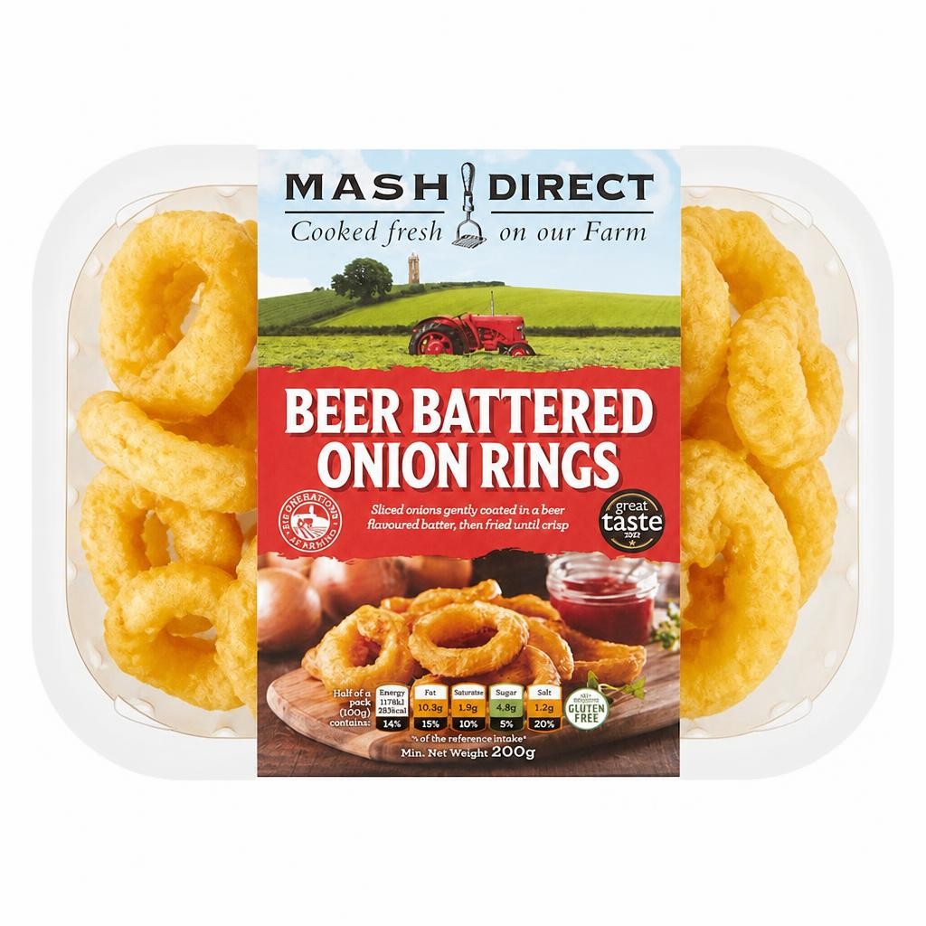 Mash Direct Beer Battered Onion Rings 200G