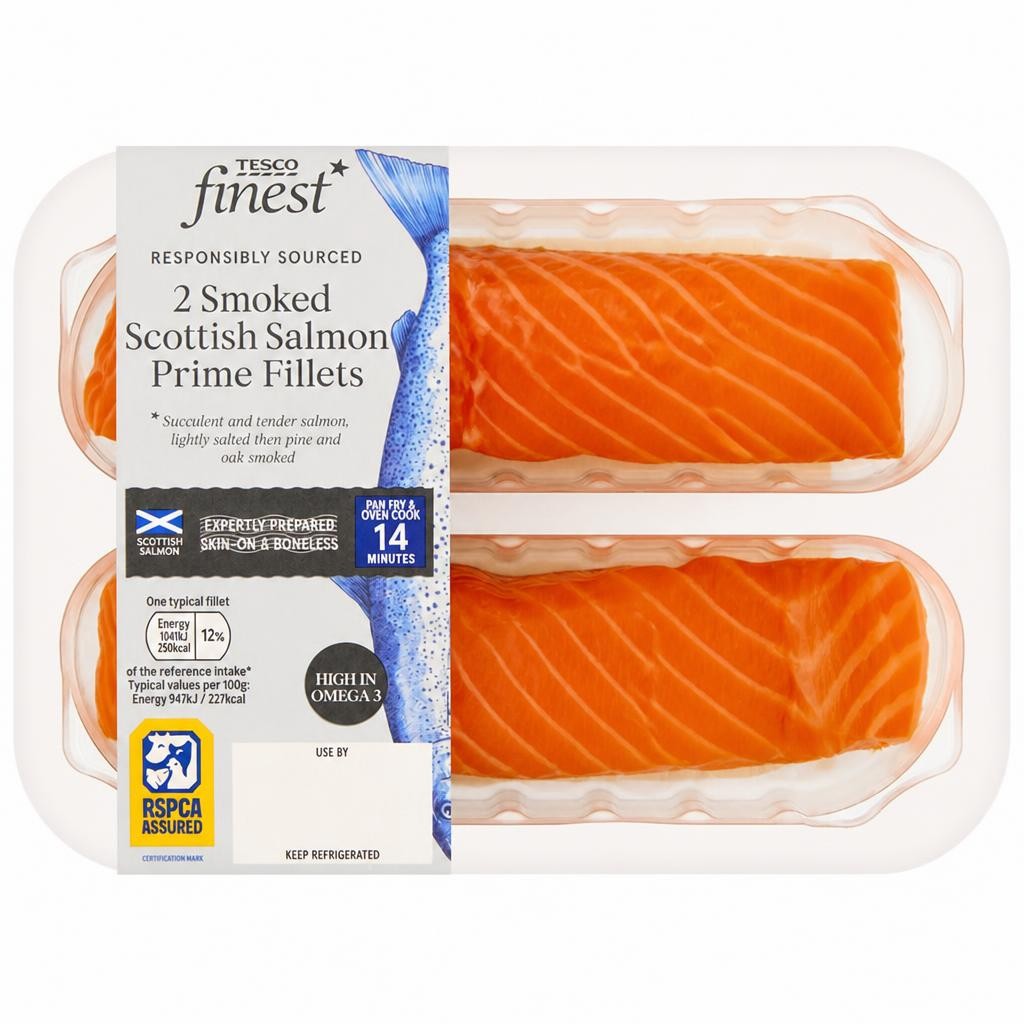 Tesco Finest Smoked Scottish Salmon Fillets 240g