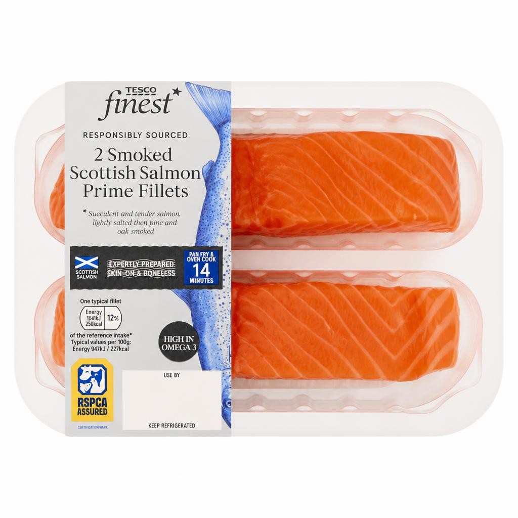 Tesco Finest Smoked Scottish Salmon Fillets 240g