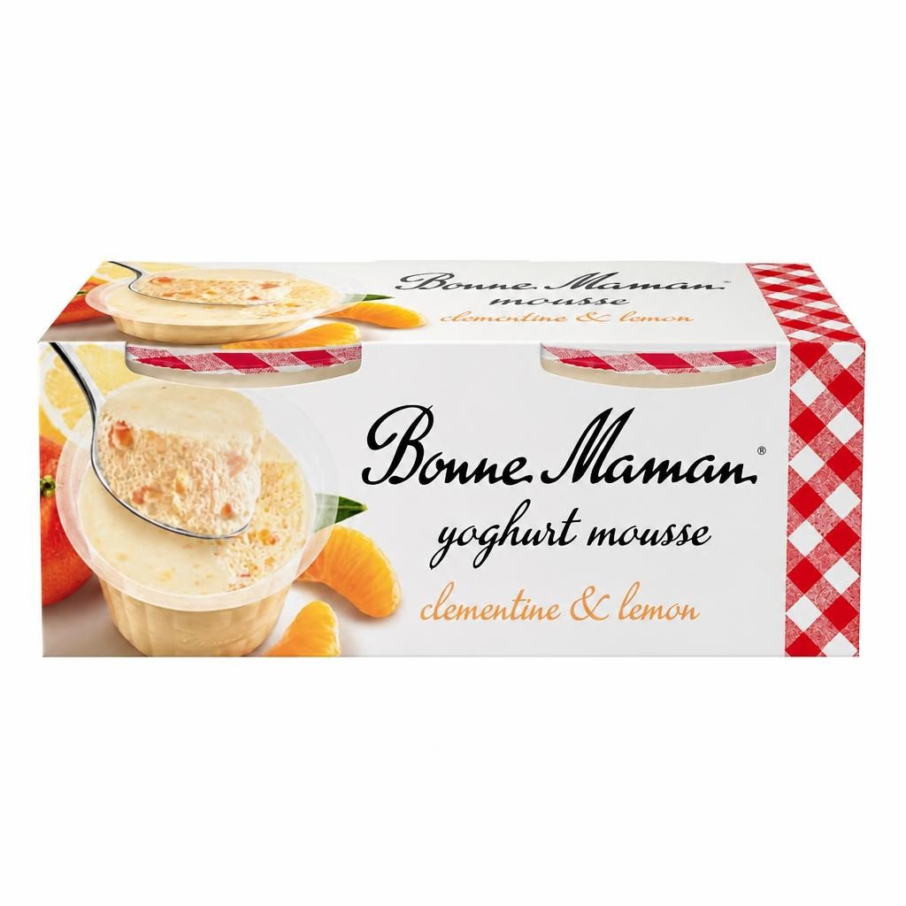 Bonne Maman Clementine & Lemon Mousse Dessert 2x70g