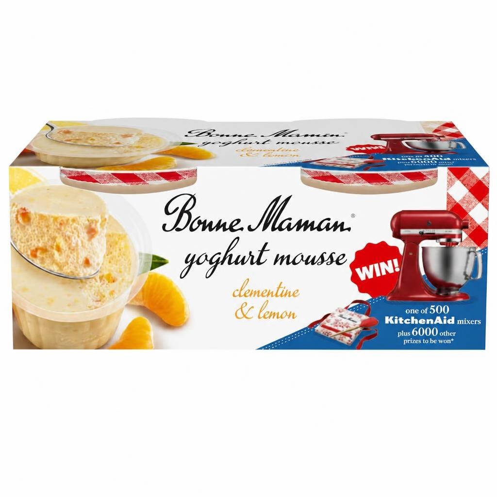 Bonne Maman Clementine & Lemon Mousse Dessert 2x70g