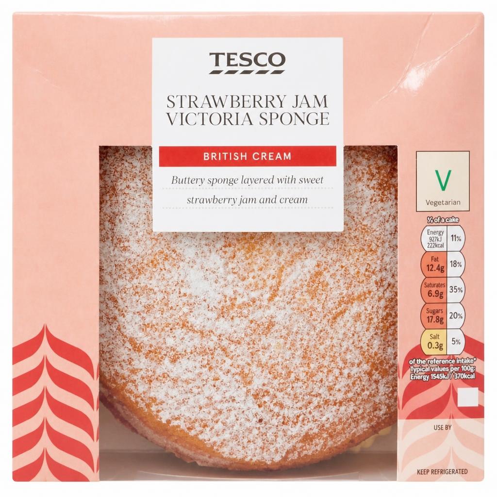 Tesco Strawberry Jam Victoria Sponge Cake 360g