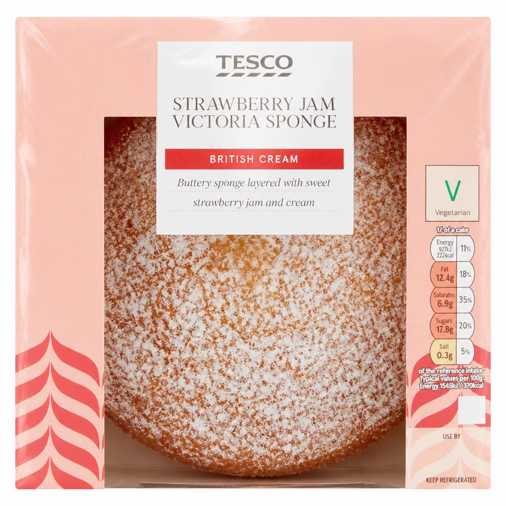 Tesco Strawberry Jam Victoria Sponge Cake 360g