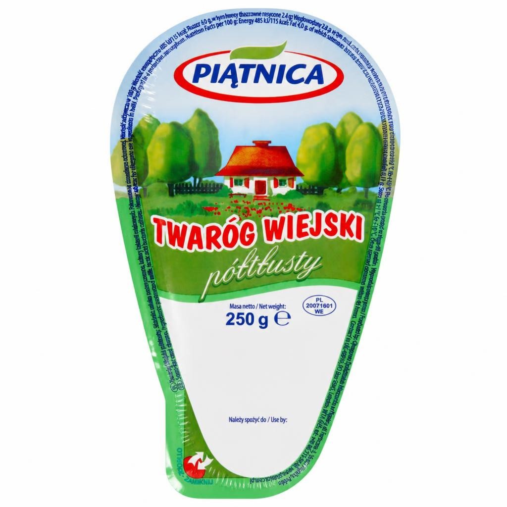 Piatnica Semi-Fat Curd Cheese 250g