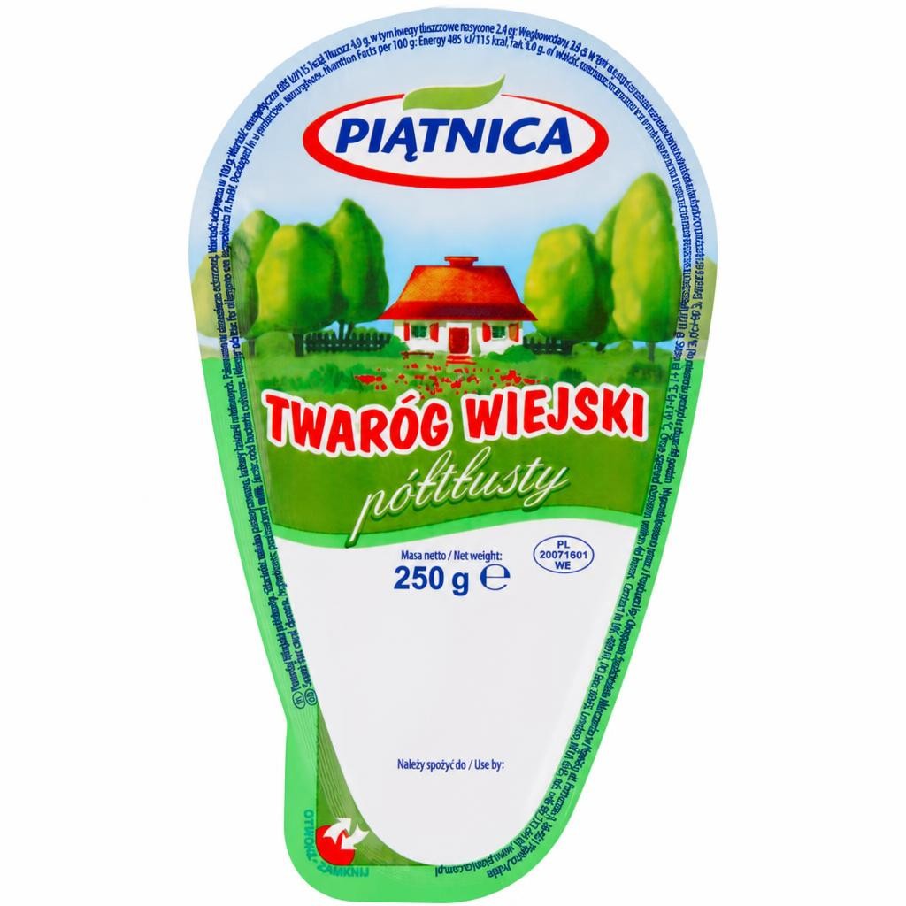Piatnica Semi-Fat Curd Cheese 250g