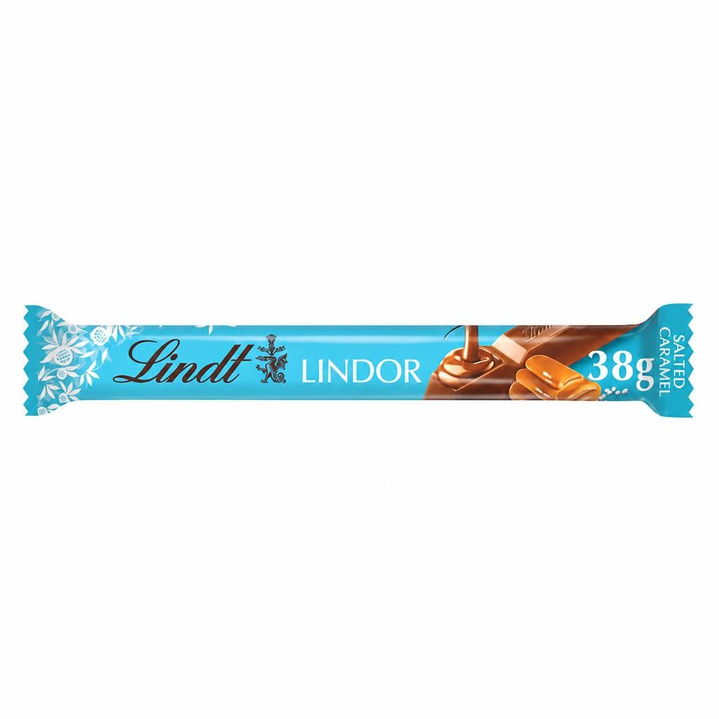 Lindt Lindor Salted Caramel Milk Chocolate Bar 38G