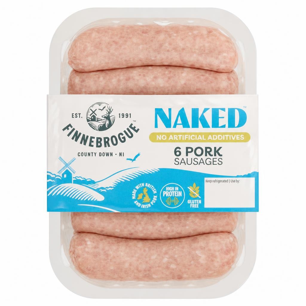 Finne Brogue Naked Ultimate Pork Sausage 400G