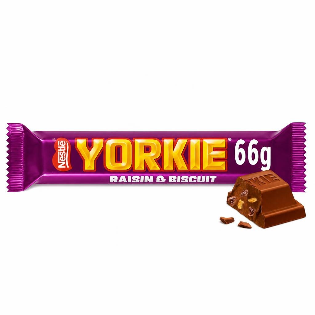 Yorkie Raisin & Biscuit Duo Chocolate Bar 66g