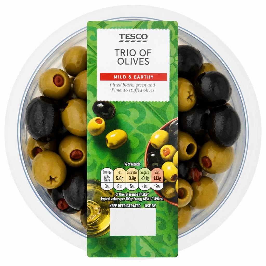 Tesco Trio Of Olives 300G