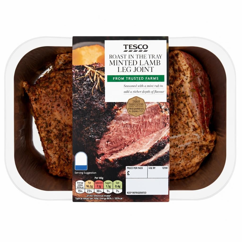 Tesco Roast In Tray Minted Lamb Leg Joint 511G