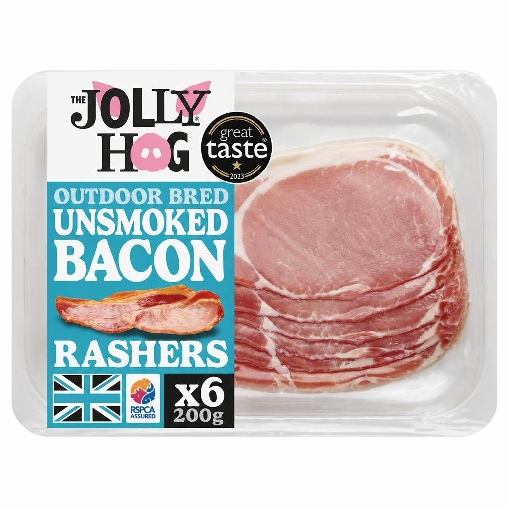 Jolly Hog Unsmoked Bacon 200G