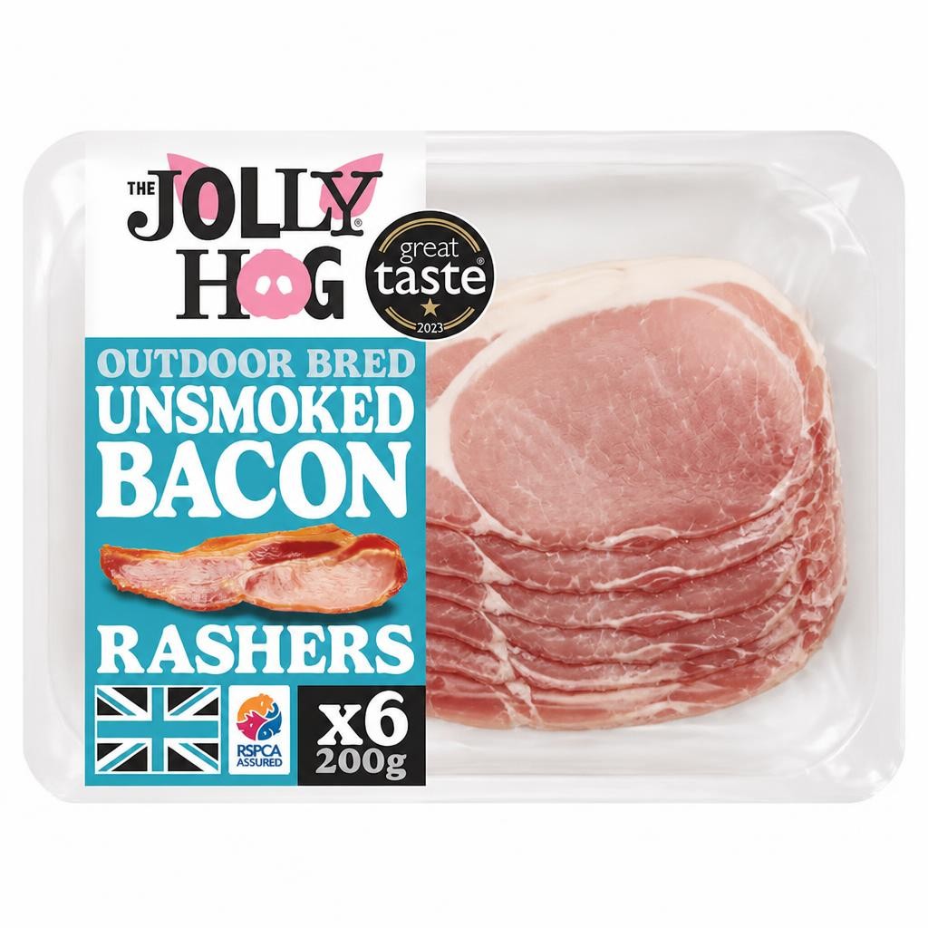 Jolly Hog Unsmoked Bacon 200G