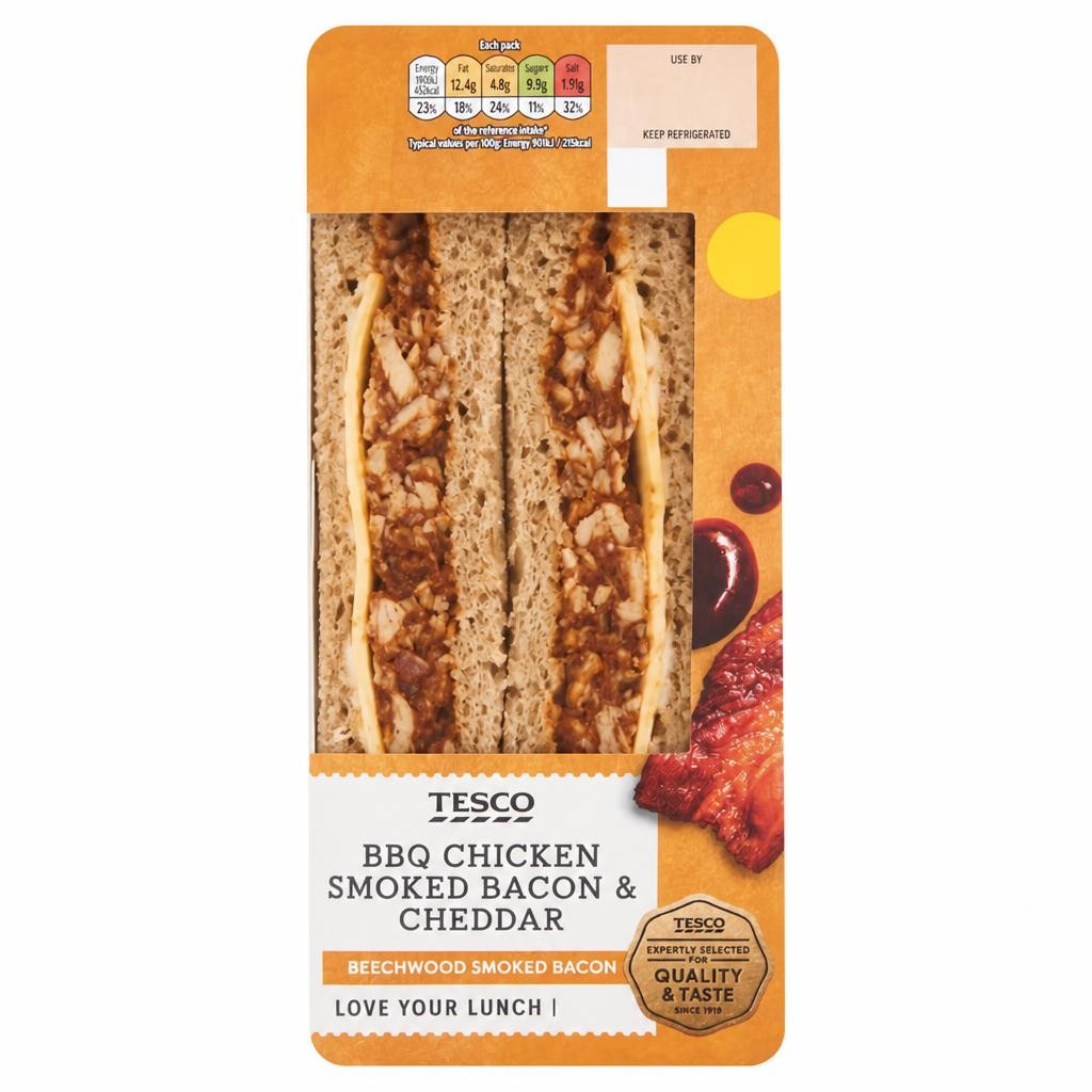 Tesco Bbq Chicken, Bacon & Cheese Sandwich