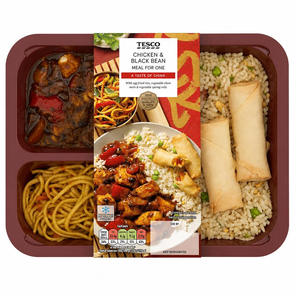 Tesco Chicken & Black Bean Meal For One 500G