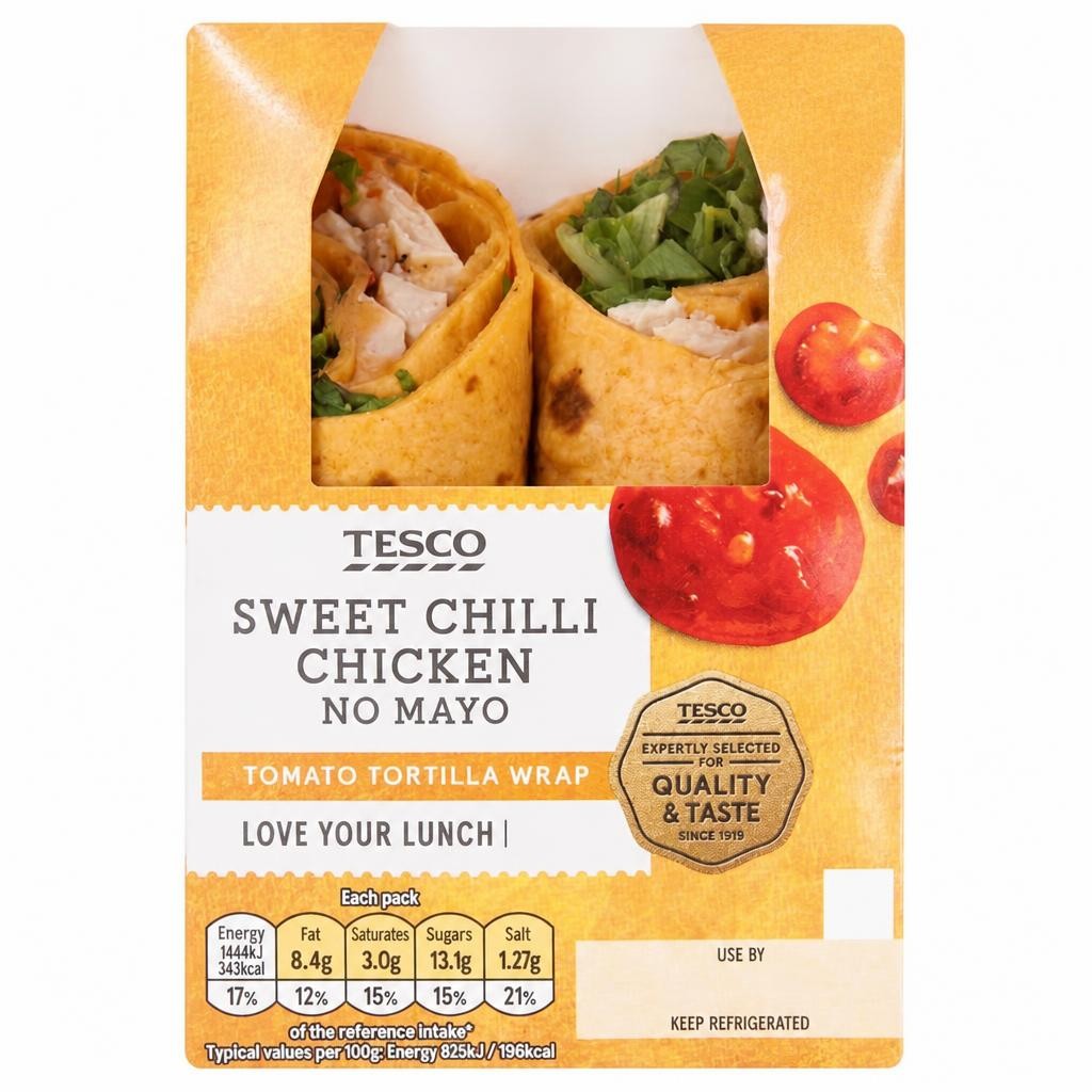 Tesco Sweet Chilli Chicken Wrap