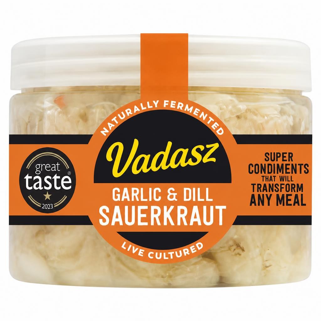 Vadasz Raw Garlic & Dill Sauerkraut 400G
