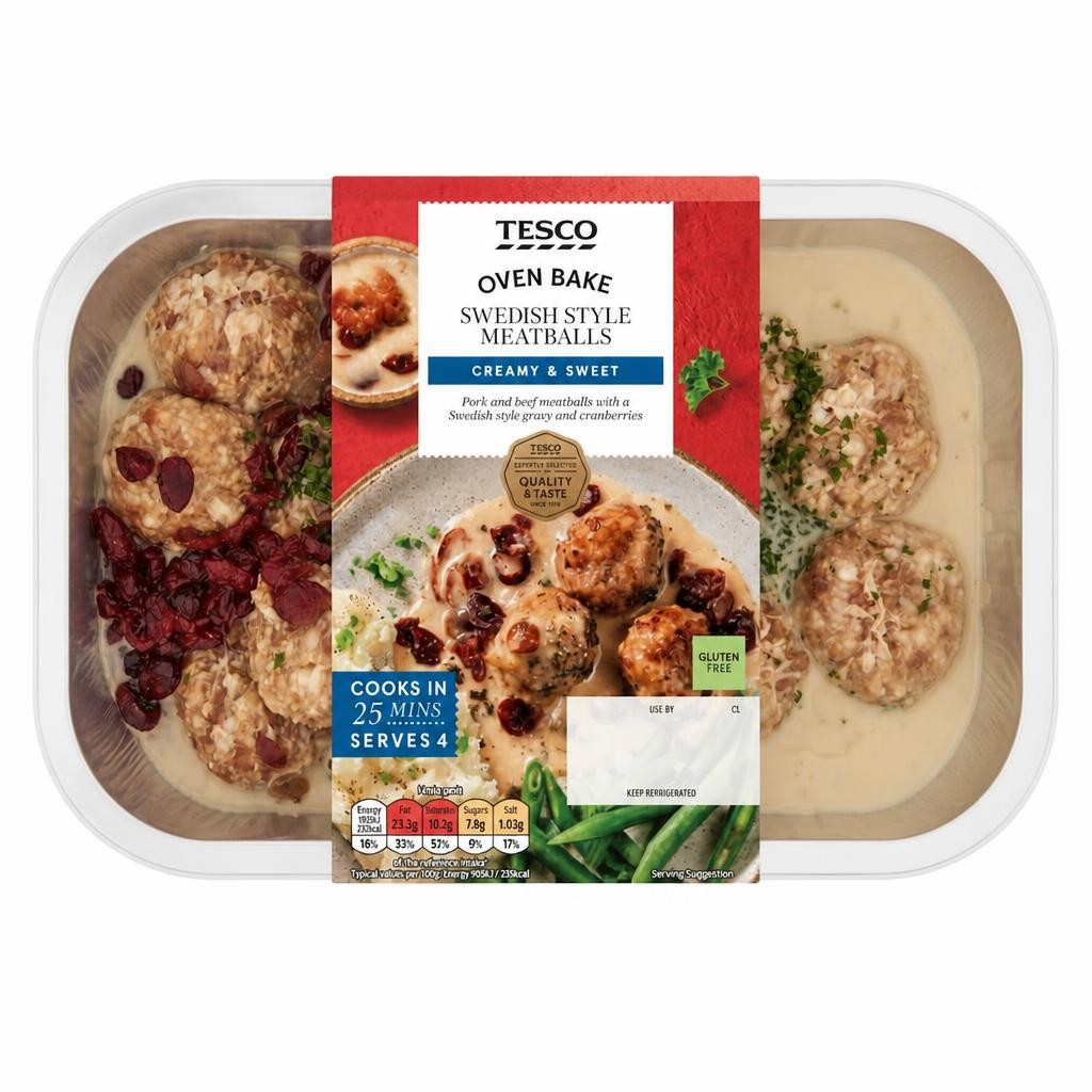 Tesco Swedish Style Meatballs 600G