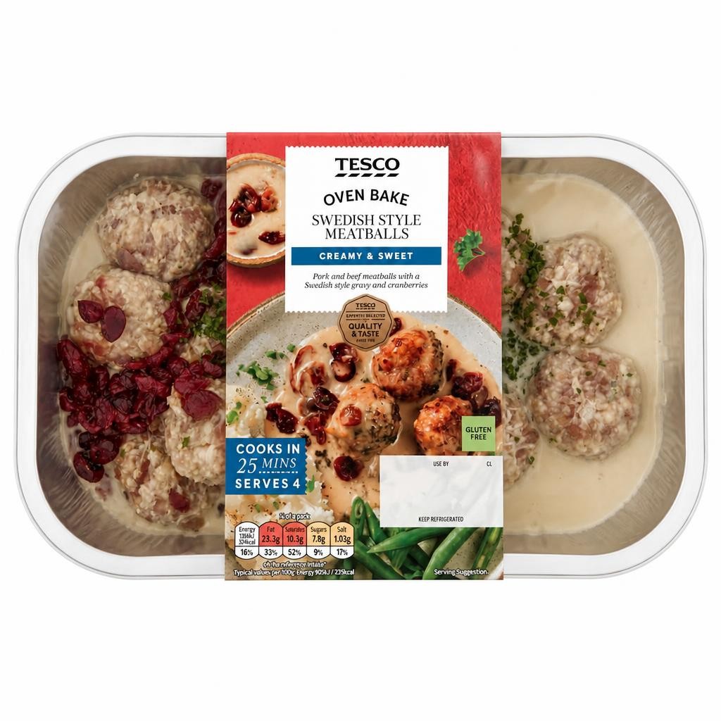 Tesco Swedish Style Meatballs 600G