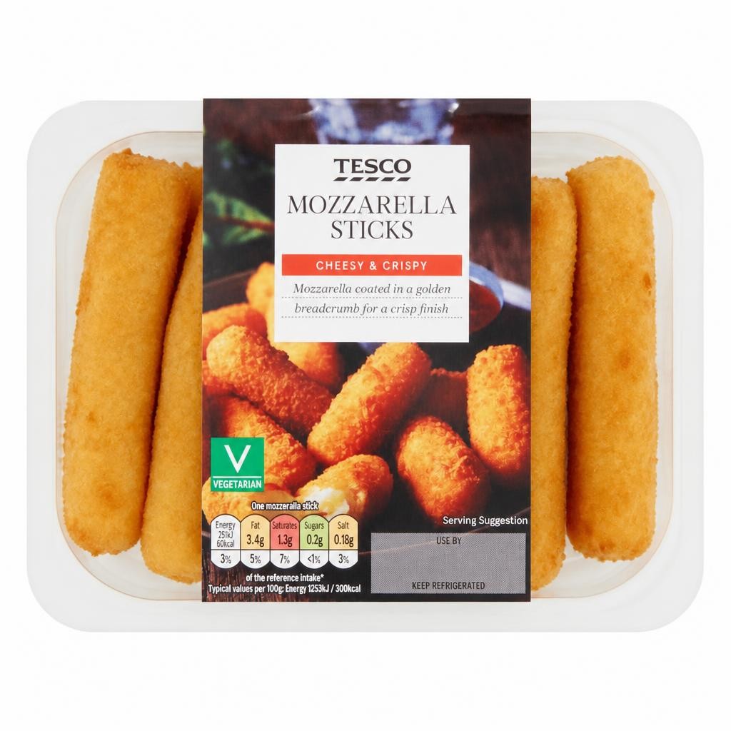 Tesco 12 Mozzarella Sticks 240G