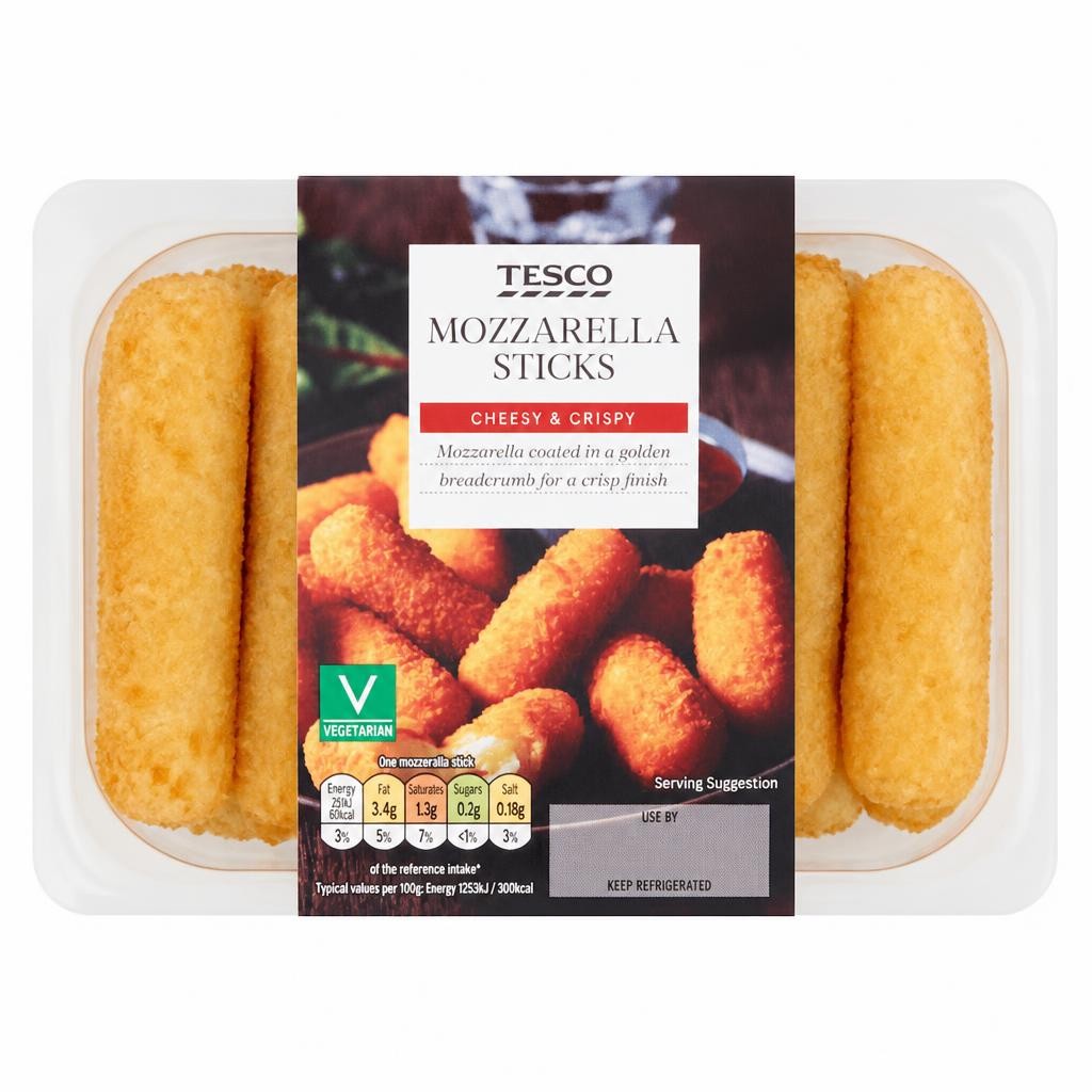 Tesco 12 Mozzarella Sticks 240G