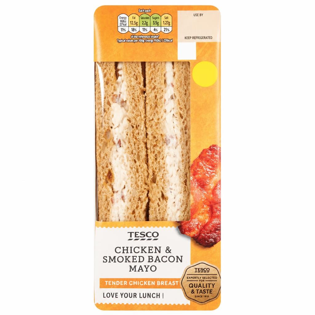 Tesco Chicken & Bacon Mayonnaise Sandwich
